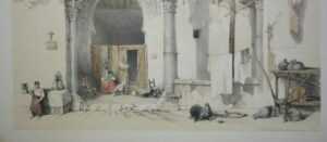 Litografía de la casa de las Campanas, realizada por David Roberts